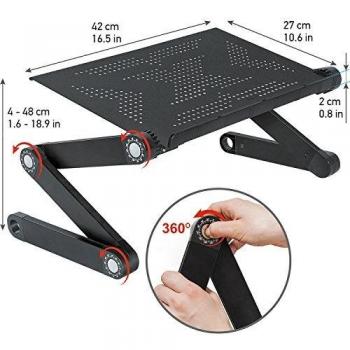 Tatkraft Newton, Tragbarer Notebook-Halter, Schwarz