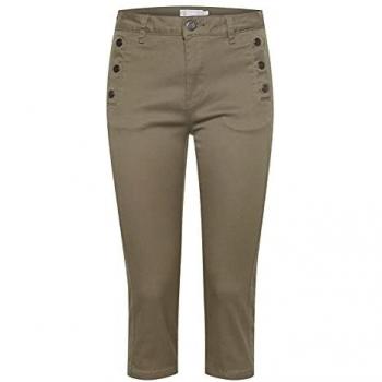Fransa Damen Capri Stoffhose FRVomax 3/4, Gr. 38, dusty olive