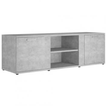 Ingenieurshout TV-stoel met betongrijs – 120x34x37 cm