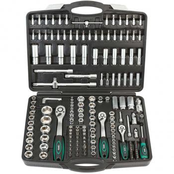 Maletín de herramientas con vasos de carraca, adaptadores, llaves hex WIESEMANN 80119