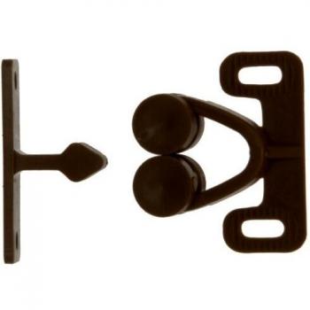 Double Roller Cupboard Catch (Brown) – Twin Pack