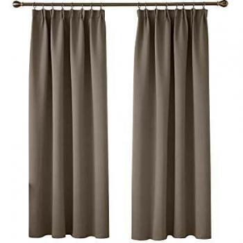 Deconovo Vorhangset Verdunkelung 175x140cm Taupe 2er Set
