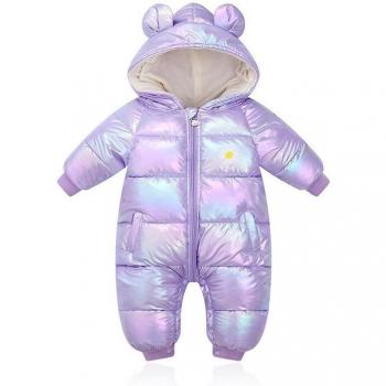 Children's Cotton Romper and Down Jacket Set