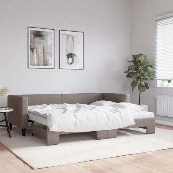 Torre de Sueños Sofá Cama 80x200 – Confort en Tela Gris Taupe