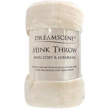 Dreamscene Luxury Faux Fur Mink Fleece Throw