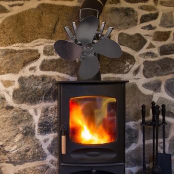 4 Leaf Ultra-Quiet Double Head Fireplace Fan