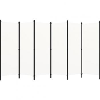 Cloison de séparation 6 panneaux beige 300x180 cm