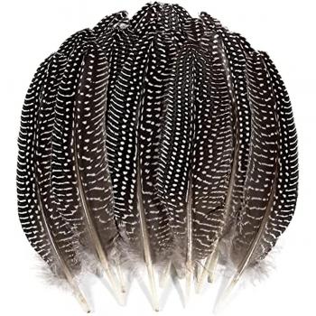 Tête d’agrée en plume naturelle (6‑8) x20 – accessoires créatifs