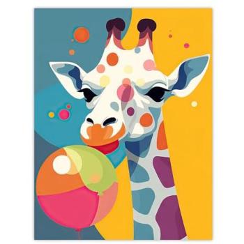 Birthday Jungle Giraffe Poster – 24 Wide, 32 Tall – Kid's Room
