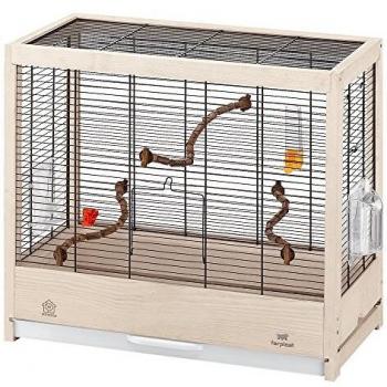 Ferplast Giulietta 4 Bird Wooden Cage, 57 x 30 x 50 cm, Black