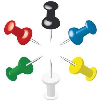 Alco 100 Stuks Oranje Pushpin