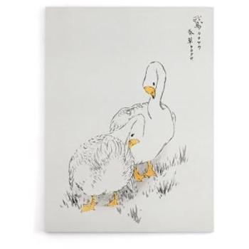 Japanese Geese on Canvas – 2-White, 24x32 inches