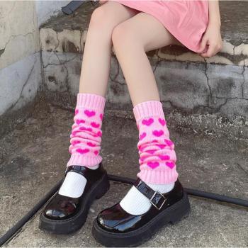 Calcetines de Punto Kawaii Black & Pink