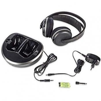 Nedis Wireless TV-Headphone RF Over-Ear Schwarz/Silber