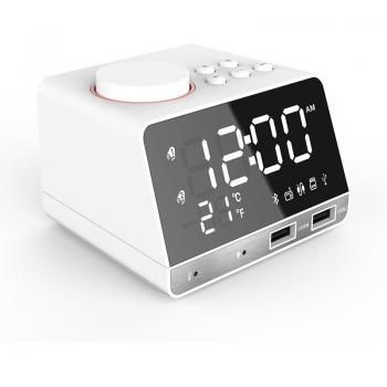 K11 Bluetooth Alarm Clock with 2 USB Charging Ports