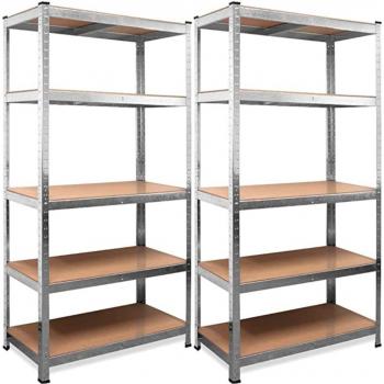 Pack de 2 Estanterías Metálicas 5 Baldas