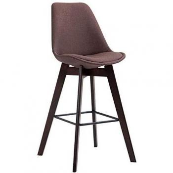 Thekenhocker CLP METZ – Braune Barhocker mit Fußstütze