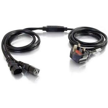 Cable C2G de 3 m BS 1363 a 2x C13 Y