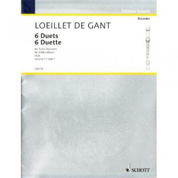 6 Duette Heft 1 B-Dur/f-Dur/a-Moll. Altblockflöte