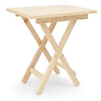 Mesita auxiliar plegable de madera maciza Maia en varios acabados