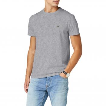 Lacoste Herren T-Shirt TH6709 in Grau, Regular Fit