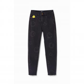 Nero Desigual Jeans Mom Smiley 34