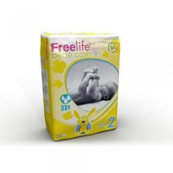 Freelife Bebe Cash Einwegwindeln Mini 2 3-6Kg 56U