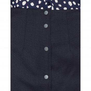 Filippa K Women's Midi Twill Skirt in Navy Blue, Size 6
