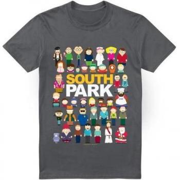 South Park Herren T-Shirt 3XL mit Charakteren in Kohle