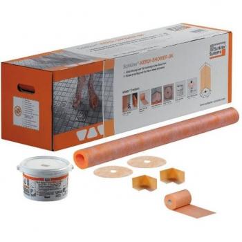 Kit Completo di Impermeabilizzazione per Docce a Filo Pavimento 90x90cm/100x100cm con Piastrelle in Ceramica
