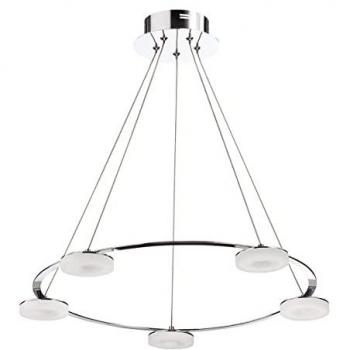 Plafonnier Suspension Nimbus 5 3000K LED, Acrylique Givré et Chrome Poli