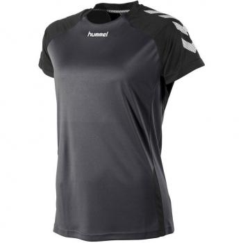 Hummel Dames Sport T-shirt Aarhus antraciet/zwart