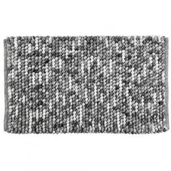 Tapis de bain Urdu, Polyester, Gris, 90 x 60 cm