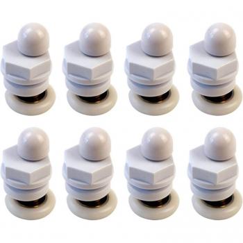 27mm Doppel-Räder für Duschrolltüren, 8 Stück