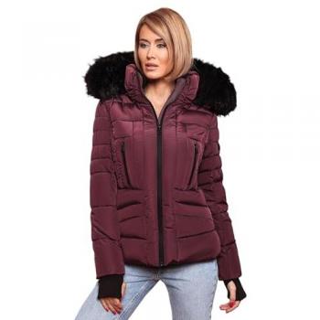 Navahoo Steppjacke „Winterjacke Adele“, mit Kapuze, hochwertige Winterjacke mit edler Kunstfell-Kapuze