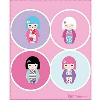 Jeté Kimmi Junior en Polyester Rose 110 x 140 cm