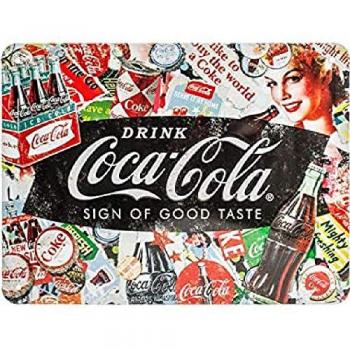 Klassisches Metallschild 15×20 cm – Coca‑Cola Retro‑Collage