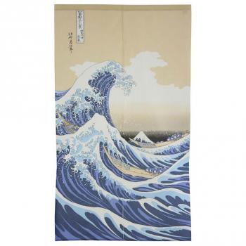 Drappo Giapponese Ukiyo-e con La Grande Onda di Kanagawa