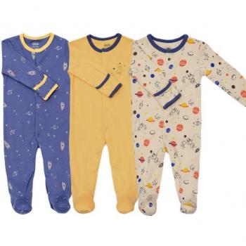 3-Piece Long-Sleeve Rompers for Infants