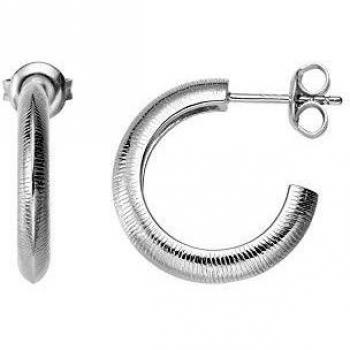 Sterling‑Silber‑Creolen XENOX XS1890 – Damen Ohrringe „Leaf“