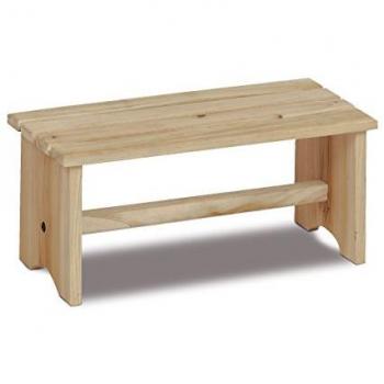 Poggiapiedi in legno di abete 35x16x16h cm