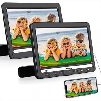 NAVISKAUTO Lecteur DVD Portable Voiture Double Ecran supporte HDMI Input Région Libre USB