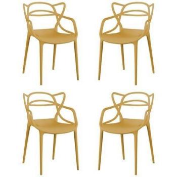 Lalu Set di 4 Sedie in Plastica Milani Home
