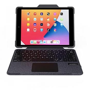Tastiera Rugged Folio Deqster Compatibile con iPad 2021 (9a Gen) – Nero