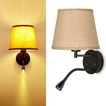 Aplique de pared LED PAIR Barcelona E27 con foco de lectura 3W