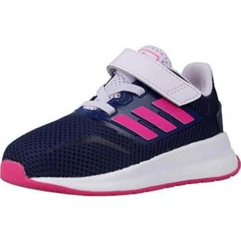 Adidas RunFalcon Child Gymnastics Shoe – Tech Indigo Shock Pink Purple Tint (UK 7.5)