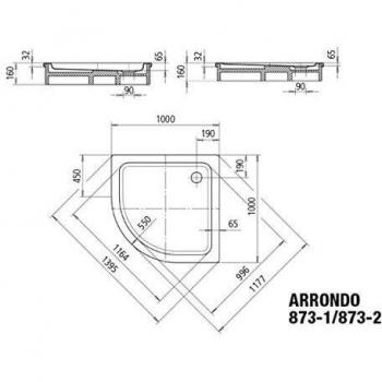 Madera estructural Kaldewei Arrondo 100x100 cm – Blanco Alpino
