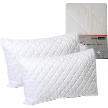 Quilted Standard Size Pillow Protector Pair