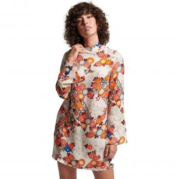Robe imprimée à manches longues Superdry femme taille 40