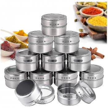 Set de Frascos Magnéticos de Especias Leke